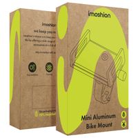 imoshion Mini support de téléphone en aluminium pour vélo - Léger - Universel - Noir