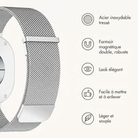 imoshion Bracelet magnétique milanais Samsung Galaxy Watch 9 (40/44mm) / Watch 8 (40/44mm) / Classic (46mm) - Argent
