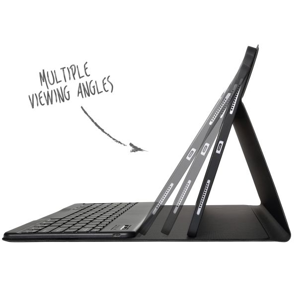 Accezz Étui de tablette portefeuille Bluetooth Clavier Apple iPad Air 13 pouces (2026) M4 / (2025) M3 / (2024) M2 - AZERTY / FR - Noir