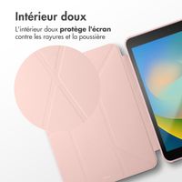 imoshion Coque tablette Origami Apple iPad 9 (2021) 10.2 pouces / iPad 8 (2020) 10.2 pouces / iPad 7 (2019) 10.2 pouces - Rose