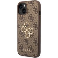 Guess Coque 4G Metal Logo Backcover Apple iPhone 15 - Marron