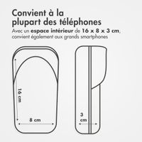 imoshion Support de téléphone pour vélo avec visière pare-soleil - Résistant aux éclaboussures - Universel - Noir