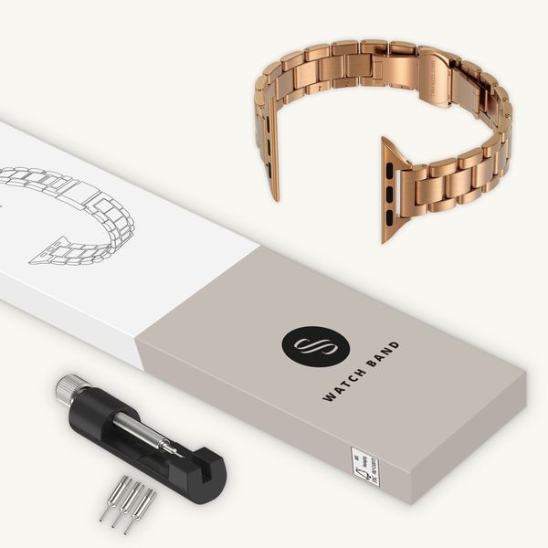 Selencia Bracelet à maillons fin en acier Apple Watch | 38/40/41/42 mm - Rose Doré