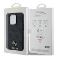 Guess Coque 4G Metal Logo MagSafe Apple iPhone 15 Pro - Noir