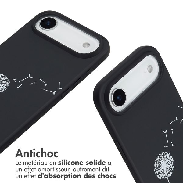 imoshion Coque design en silicone avec cordon Apple iPhone Air - Dandelion Black