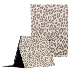 Selencia Coque tablette Sabi avec imprimé léopard Samsung Galaxy Tab A9 Plus - Soft Ivory