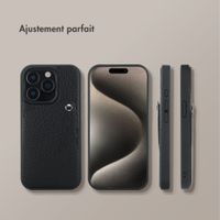 Selencia Coque Riva avec porte-cartes Apple iPhone 15 Pro - Noir