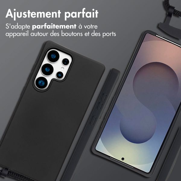 imoshion Coque arrière Color avec cordon amovible et MagSafe Samsung Galaxy S25 Ultra - Noir