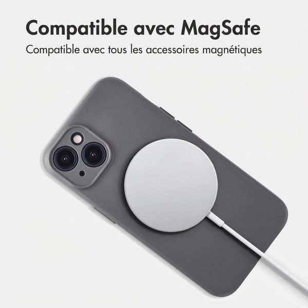 Accezz Coque Grip avec MagSafe Apple iPhone 14 - Gris