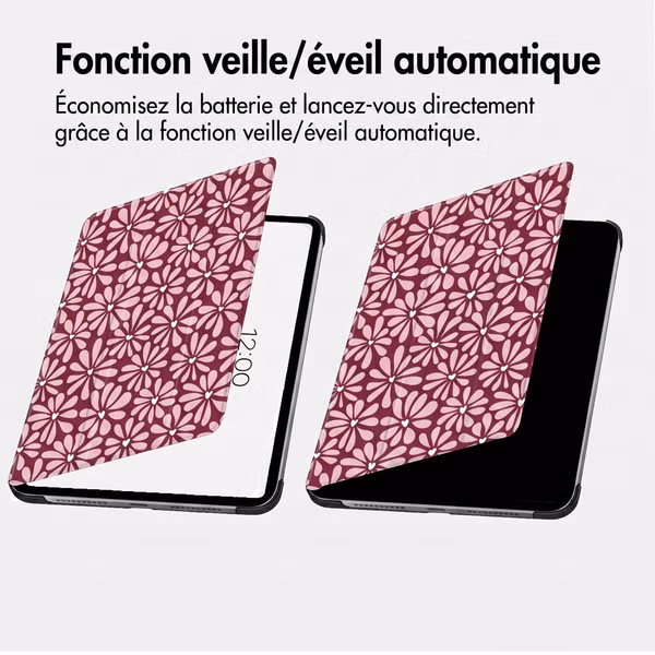 imoshion Coque tablette Design Trifold Apple iPad 11 (2025) 11 pouces A16 / iPad 10 (2022) 10.9 pouces - Bloom Love Blush