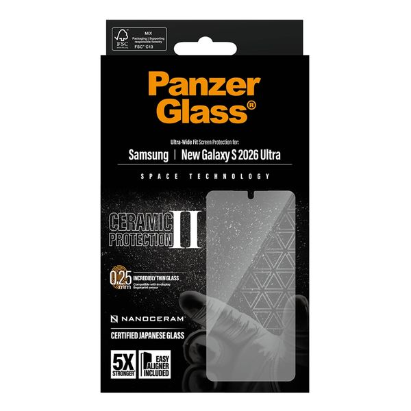 PanzerGlass Protecteur d'écran en céramique avec applicateur Samsung Galaxy S26 Ultra