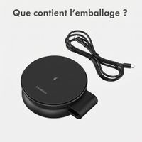 imoshion Chargeur de voyage sans fil 2-en-1 25 W - Smartphone / Écouteurs / Samsung Watch - Qi2.2 - Noir