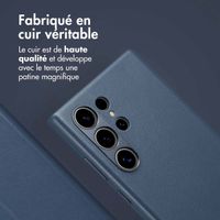 Accezz Étui de télephone portefeuille en cuir 2-en-1 avec MagSafe Samsung Galaxy S24 Ultra - Nightfall Blue
