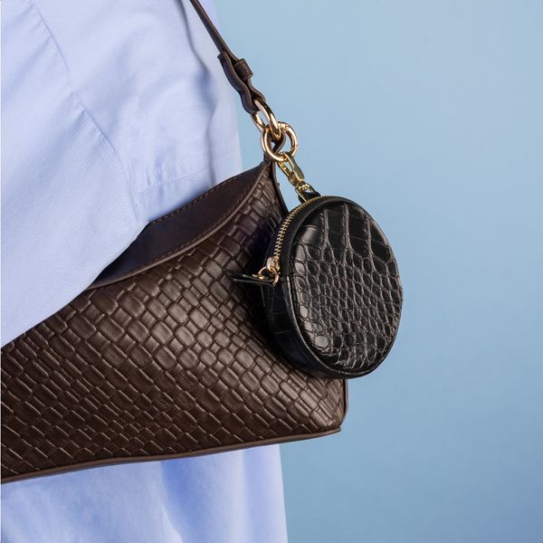 Selencia Nova Croco Mini Pouch - Black