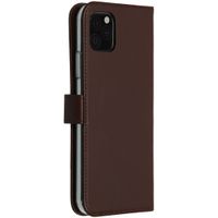 Selencia Étui portefeuille en cuir véritable Apple iPhone 11 Pro Max - Marron