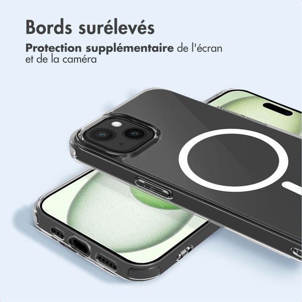 imoshion Coque arrière de protection avec MagSafe Apple iPhone 15 Plus - Transparent