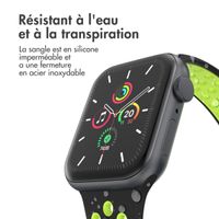 imoshion Bracelet Sport⁺ en silicone Apple Watch | 38/40/41/42 mm - Taille M/L - Black & Green