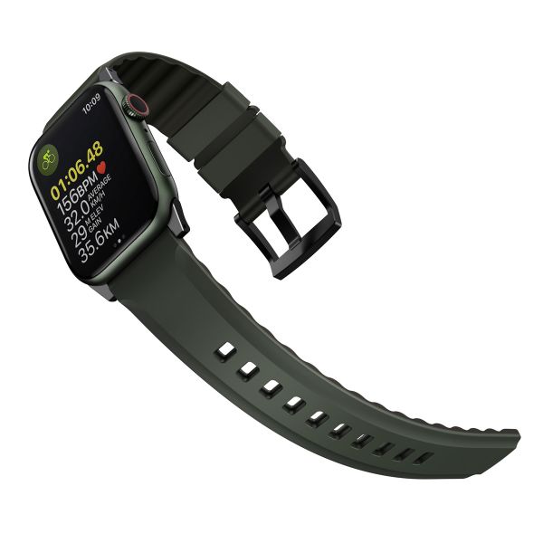Uniq Bracelet Linus AiroSoft™ en silicone Apple Watch | 44/45/46/49 mm - Moss Green