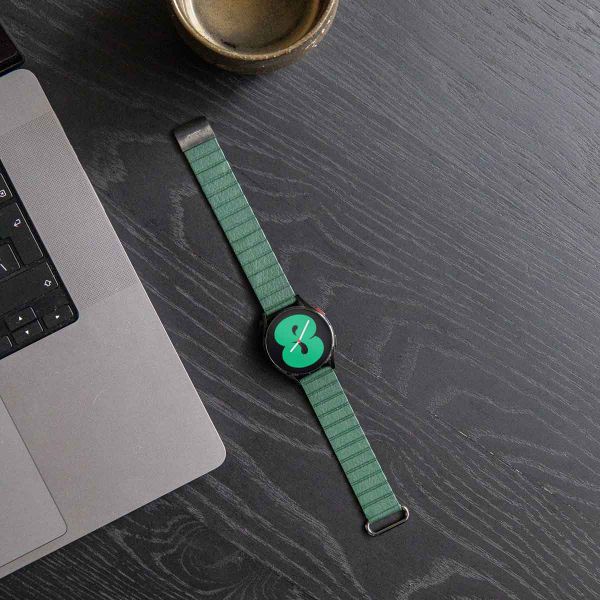 imoshion Bracelet en cuir magnétique Samsung Galaxy Watch 7 40/44 mm - Vert
