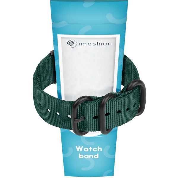 imoshion Bracelet robuste en nylon Apple Watch | 38/40/41/42 mm - Vert foncé