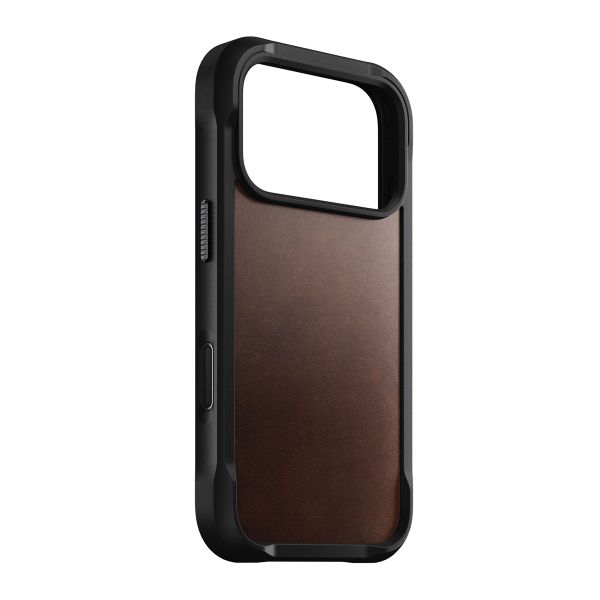 Nomad Coque Rugged Horween Leather Apple iPhone 17 Pro - Rustic Brown
