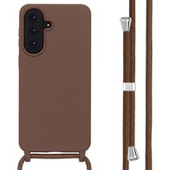 imoshion Coque en silicone avec cordon Samsung Galaxy A18 (4G) / A17 (4G/5G) - Marron