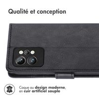 imoshion Étui de télephone portefeuille de luxe Realme GT 2 Pro - Noir