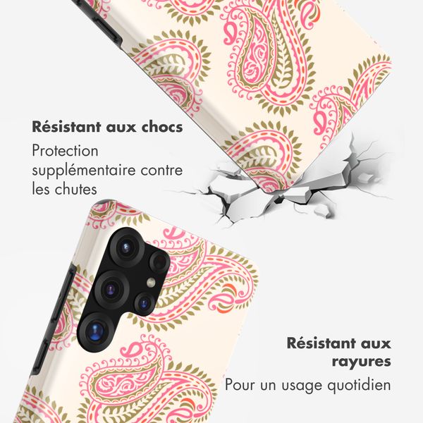 Selencia Coque arrière Vivid avec MagSafe Samsung Galaxy S25 Ultra - Paisley Blush