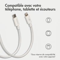 imoshion Câble USB-C vers Lightning Tressé 30 W - 2 mètres - Blanc
