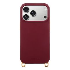 Selencia Coque arrière Rivièra avec MagSafe avec crochets amovibles Apple iPhone 17 Pro Max - Bold Burgundy
