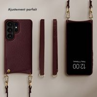 Selencia Coque de télephone Nova avec cordon et porte-cartes Samsung Galaxy S26 Ultra - Bold Burgundy