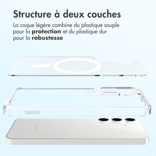 Accezz Coque arrière Xtreme Impact avec MagSafe Samsung Galaxy S25 FE - Transparent