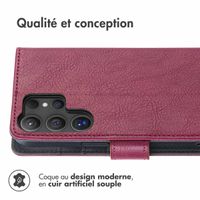 imoshion Étui de télephone portefeuille de luxe Samsung Galaxy S25 Ultra - Bordeaux