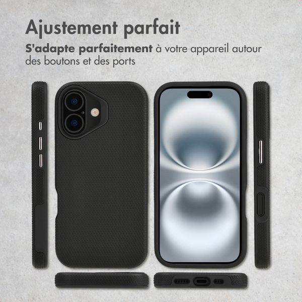 Accezz Coque Tough avec MagSafe Apple iPhone 16 - Noir