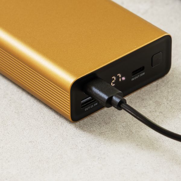 imoshion Ultra Series Aluminium Batterie externe 20.000 mAh - Charge rapide jusqu'à 33 watts - Gold