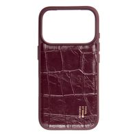 iDeal of Sweden Coque MagSafe en cuir végétalien Apple iPhone 18 Pro / 17 Pro - Fine Wine Croco
