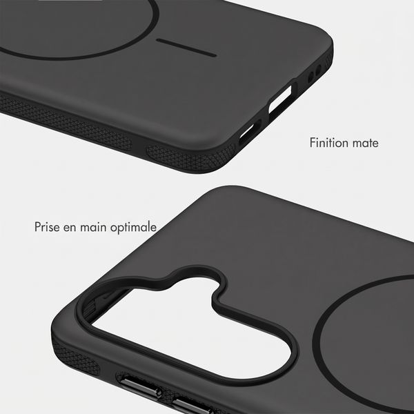 imoshion Coque arrière Color avec Thin MagSafe Ring Samsung Galaxy S26 - Noir