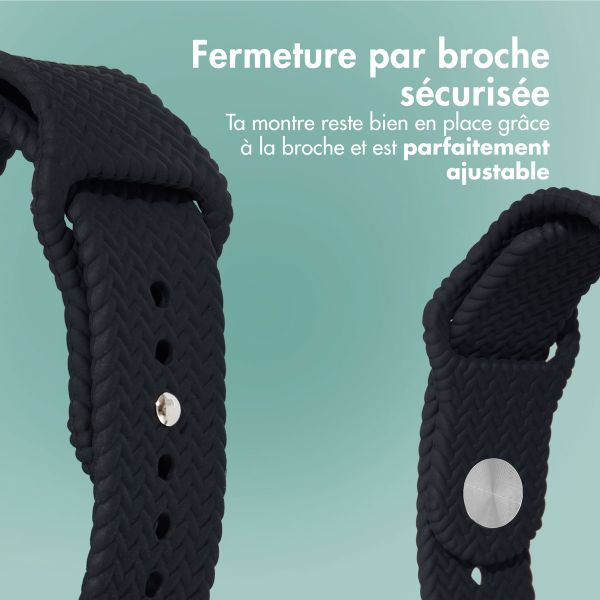 imoshion Bracelet tressé en silicone Apple Watch | 44/45/46/49 mm - Noir