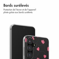 imoshion Coque Design Samsung Galaxy S24 FE - Dusty Rose Connected Hearts