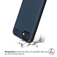 imoshion Coque Brushed Apple iPhone 17e / 16e - Bleu foncé