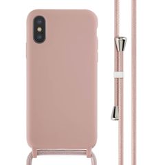 imoshion Coque en silicone avec cordon Apple iPhone X / Xs - Sand Pink