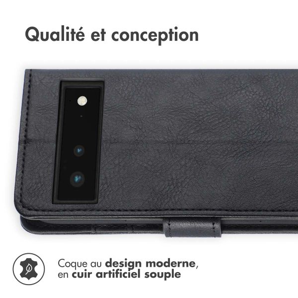 imoshion Étui de télephone portefeuille de luxe Google Pixel 6 - Noir
