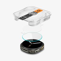 Spigen Protection d'écran EZ FIT Glas.tR avec applicateur Samsung Galaxy Watch 9 / Watch 8 - 44 mm - Transparent