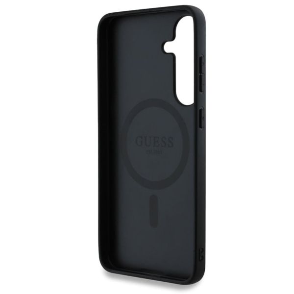 Guess Coque MagSafe Classic avec logo 4G Samsung Galaxy S25 - Noir