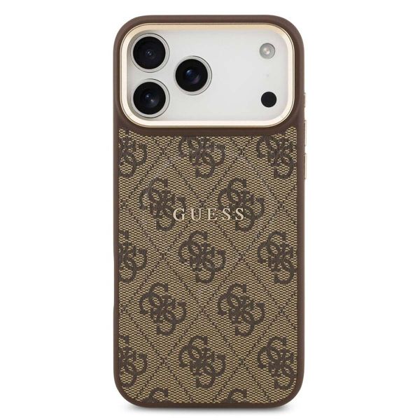 Guess Coque MagSafe Classic avec logo 4G Apple iPhone 17 Pro - Marron