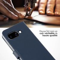 Selencia Étui portefeuille en cuir véritable Google Pixel 9A - Bleu