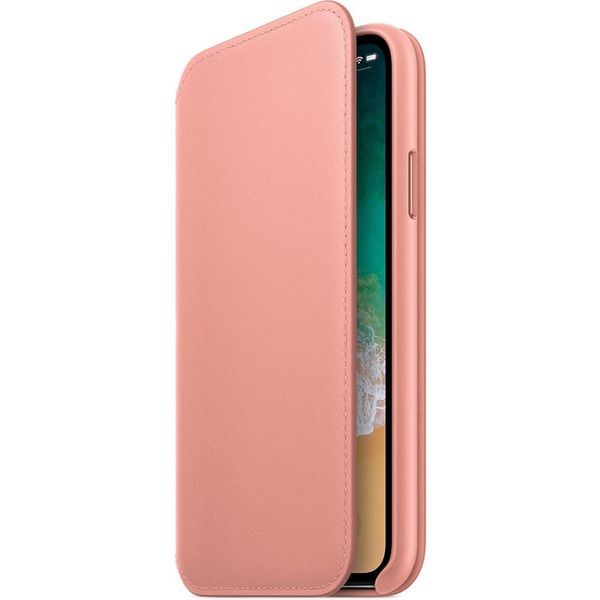 Apple Étui de télephone portefeuille Leather Folio Apple iPhone X / Xs - Soft Pink
