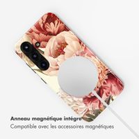 Selencia Coque arrière Vivid avec MagSafe Samsung Galaxy S25 - Vintage Peony
