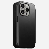 Nomad Étui de télephone portefeuille Modern Leather Folio Apple iPhone 15 Pro - Noir