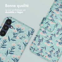 imoshion Étui de télephone portefeuille Design Samsung Galaxy A35 - Blue Flowers